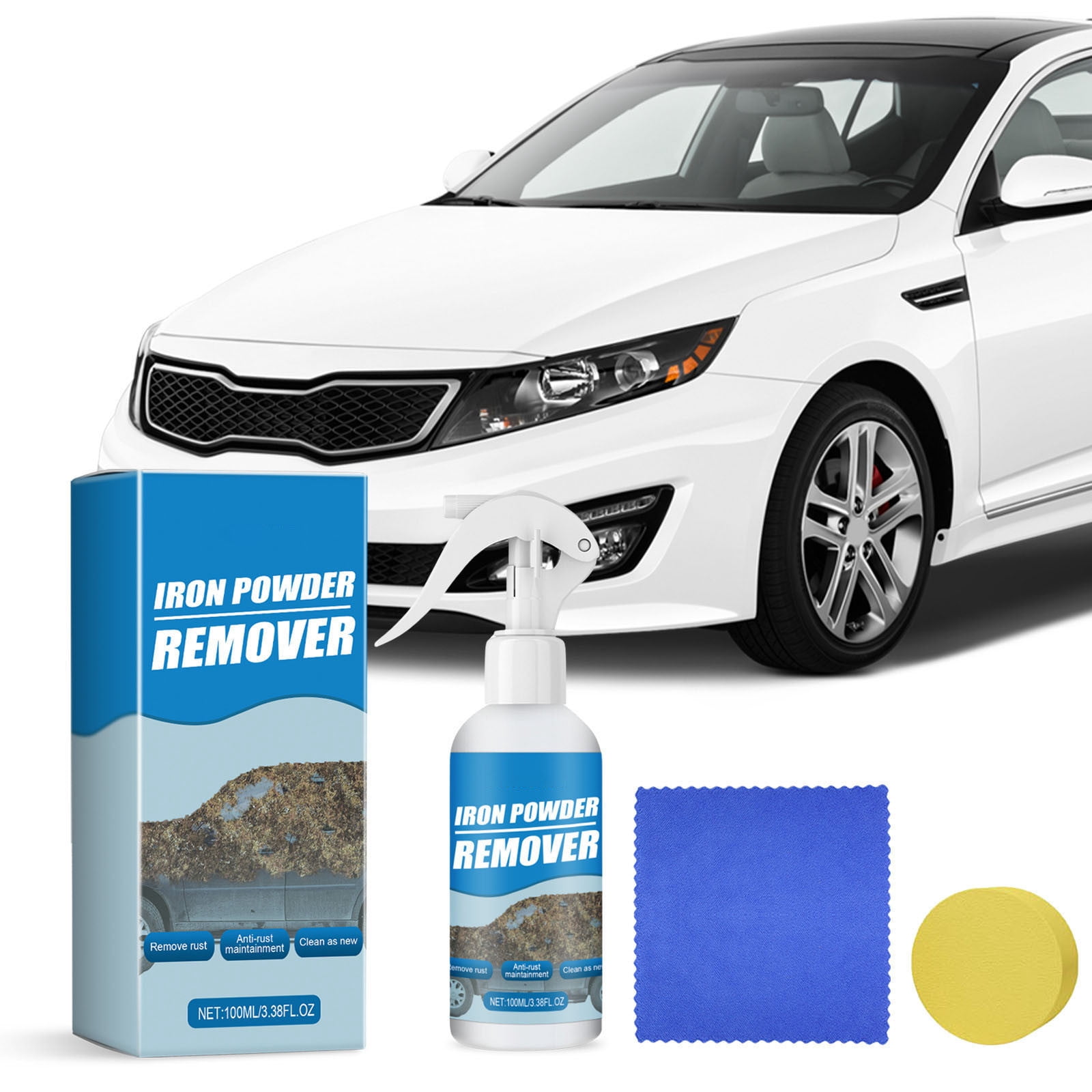 Kieccall Car Iron Powder Rust Remover Spray Exterior Cleaner for Auto ...