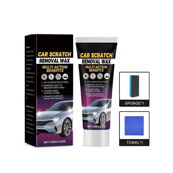 Kieccall Car Scratch Care Set 120g Fine Scratch Repair Polish And Paint Finish Daily Care Wax For Complete Exterior Maintenance
