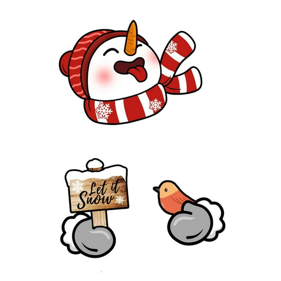 Kieccall Christmas Peek-Through Fence Sign Snowman Decoration For Outdoor Patio Holiday Yard Display