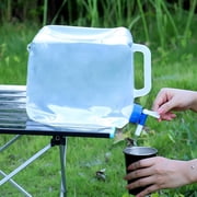 Kieccall Collapsible Water Storage Bucket with Spigot, Food Grade Soft Plastic Tank for Camping Self Driving Tour Outdoor Drinking Water Storage Gift