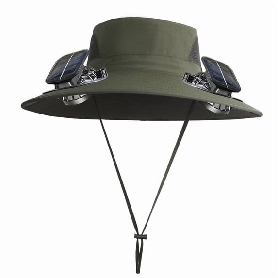 Kieccall Detachable Solar Rechargeable Fan Portable Cooling Device For Outdoor Camping Hiking Summer Daily Use