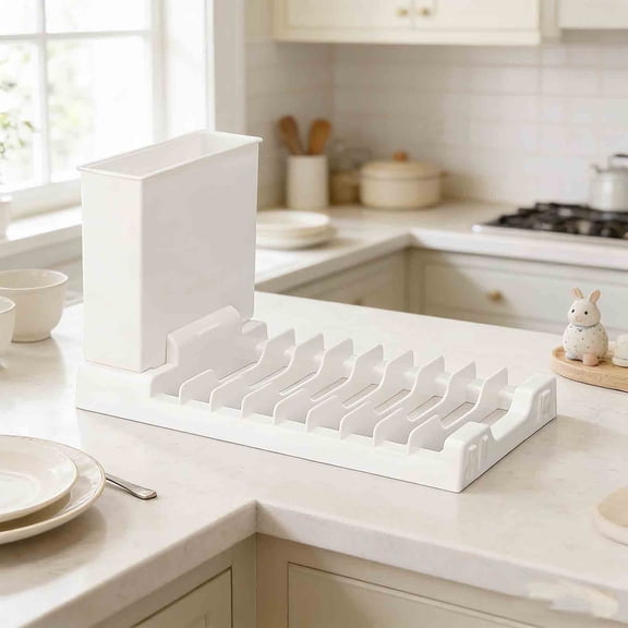 Kieccall Dish Drying Rack Hanging Tableware Organizer Foldable Kitchen Storage Shelf for Home Sink Counter Drainage Arrangement
