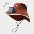 thumbnail image 1 of Kieccall Fan Hat Cooling Sun Cap Solar USB Rechargeable UPF UV Protection Outdoor Cooling Hat Red, 1 of 6