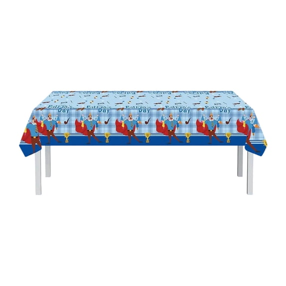 Kieccall Father's Day Party Supplies Disposable Tableware Kit for Home Celebration Plates Cups Napkins Tablecloth Banner