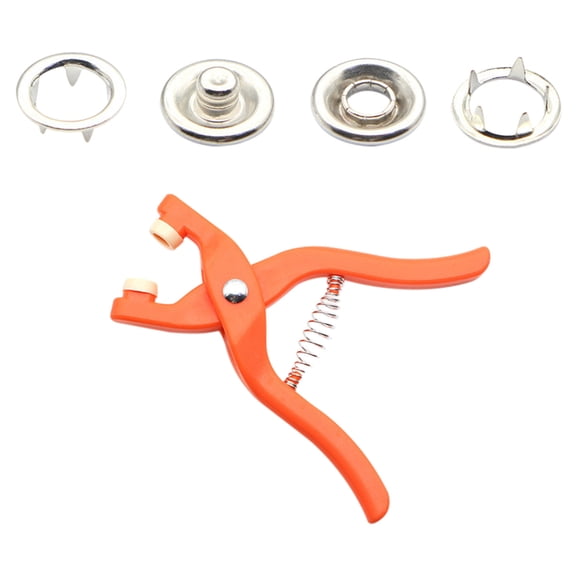 Kieccall Five Prong Snap Fastener Installation Tool Kit, Snap Button Pliers Set with Storage Box and Buttons, Heavy Duty Snap Fastener Tool Set for Clothing Repair Gift