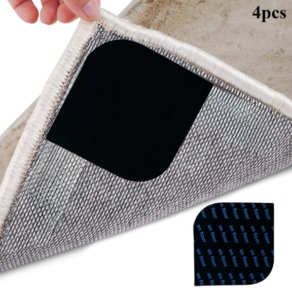 Kieccall Floor Mat Anti Slip Pad Gripper Sticker, Adhesive Anti Skid Patch for Bathroom Entryway Kitchen Rug Mat Prevent Sliding Household Floor Safety Protection Gift