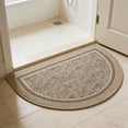 thumbnail image 1 of Kieccall Floor Mat Anti Slip Rug Semi Circular Textured Cuttable 19.69 x 31.50 Inch Foot Pad for Entryway Bathroom Kitchen Home Floor Decor Gift, 1 of 7