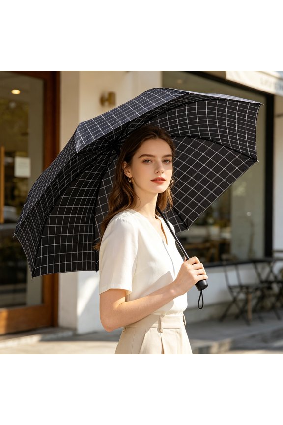 Foldable UV Protection Umbrella Sun Rain Dual Use for Travel Outdoor Gift