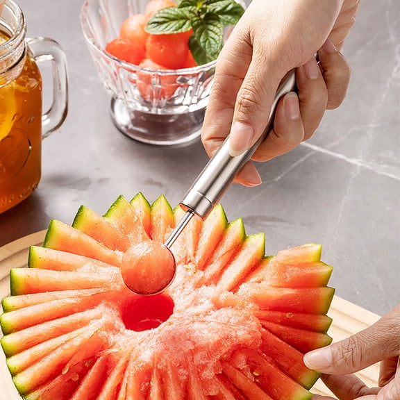 Kieccall Fruit Ball Scooper Melon Baller Kitchen Tool For Making Fruit Balls Desserts And Food Presentation