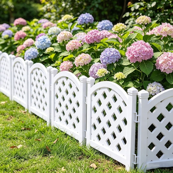 Kieccall Garden Fence Outdoor Yard Barrier, Decorative Partition Railing for Lawn Flower Bed Patio Landscape Edging Plant Protection Outdoor Garden Fencing Decor Gift