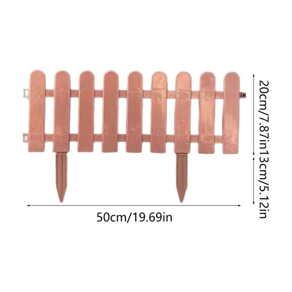 Kieccall Garden Patio Fence Panel with Ground Stake Base for Outdoor Yard Lawn Backyard Boundary Landscape Decoration