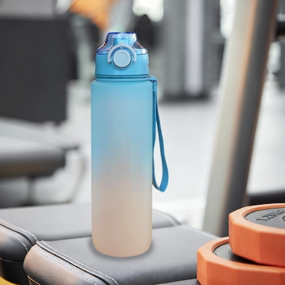 Kieccall Gradient Color Large Capacity Sports Water Bottle with Direct Drink Lid, Easy Sip Hydration for Fitness and Daily Use, Durable and Lightweight BPA-Free Plastic