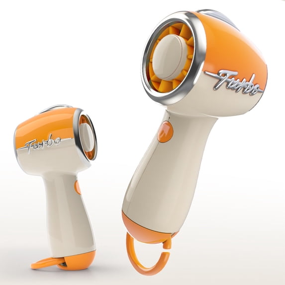 Kieccall Handheld Turbo Fan Retro Mini USB Cooler Lightweight Portable Device for Outdoor Office Daily Summer Cooling