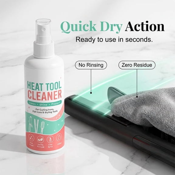 Kieccall Heated Styling Tool Cleaning Spray for Curling Irons and Hair Straighteners Gift