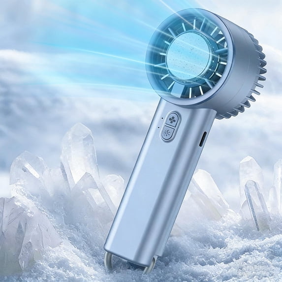 Kieccall Ice Cooling Handheld Fan Portable Personal Cooling Device For Outdoor Travel Office Summer Fast Cooling