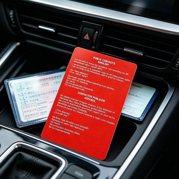 Kieccall Know Your Rights Card Legal Information Reference Card for Daily Use Gift