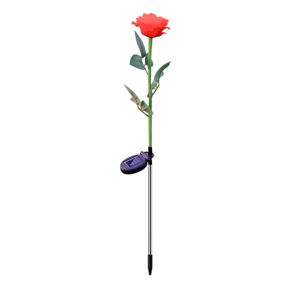 Kieccall Led Solar Powered Rose Garden Light Simulation Flower For Outdoor Landscape Decoration