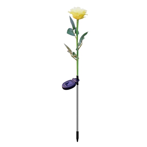 Kieccall Led Solar Powered Rose Garden Light Simulation Flower For Outdoor Landscape Decoration