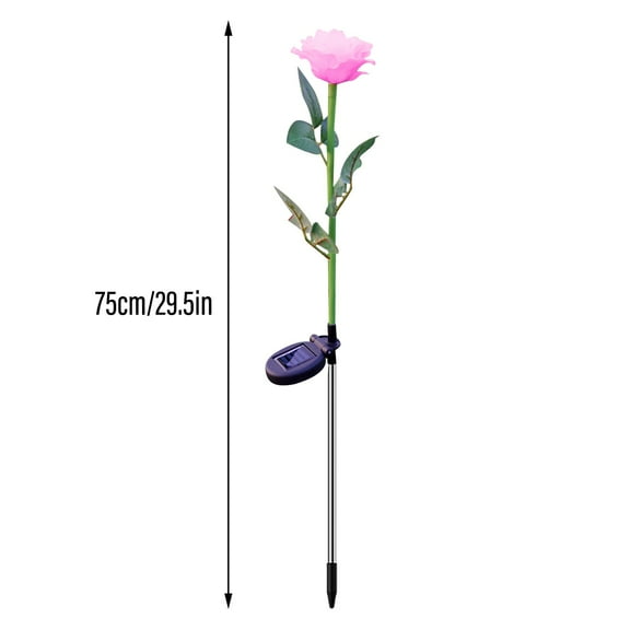 Kieccall Led Solar Powered Rose Garden Light Simulation Flower For Outdoor Landscape Decoration