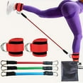 thumbnail image 1 of Kieccall Leg Hip Strength Trainer 6 Piece Ankle Resistance Band Set for Home Gym Body Shaping Workout Exercise, 1 of 8