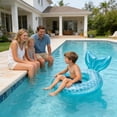 thumbnail image 1 of Kieccall Mermaid Swim Ring Glitter Tail Inflatable Float for Pool Beach Water Fun and Summer Outdoor Activities Gift, 1 of 6