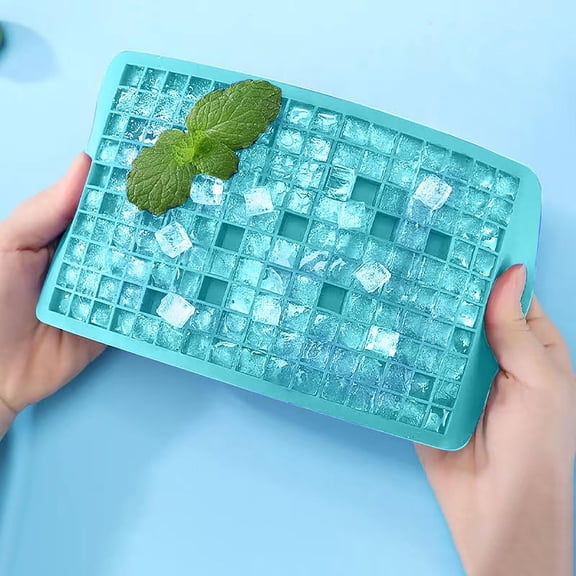 Kieccall Mini Silicone Ice Tray Small Square Ice Mold 0.4in 160 Cubes Easy Release Food Grade for Home Kitchen