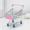 thumbnail image 1 of Kieccall Mini Simulated Supermarket Shopping Trolley, Small Rolling Hand Push Replica Cart, Compact Decorative Shopping Cart for Household Scene Display Leisure Ornament Gift, 1 of 3