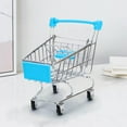 thumbnail image 1 of Kieccall Mini Simulated Supermarket Shopping Trolley, Small Rolling Hand Push Replica Cart, Compact Decorative Shopping Cart for Household Scene Display Leisure Ornament Gift, 1 of 3