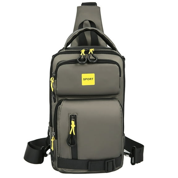 Kieccall Nylon Messenger Bag With Usb Charging Port Multifunctional Chest Pack For Outdoor Leisure & Travel