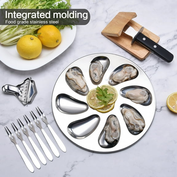 Kieccall Oyster Processing Tool Set Seafood Shucking Kit for Kitchen Seafood Preparation
