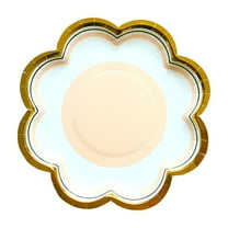 Kieccall Petal-Shaped Disposable Cake Plates, Thickened Paper Tableware For Picnic Outdoor Dining