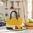 thumbnail image 1 of Kieccall Plastic Woven Storage Basket with Handles Portable Multi Use Bin for Home Gift, 1 of 6