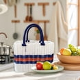 thumbnail image 1 of Kieccall Plastic Woven Storage Basket with Handles Portable Multi Use Bin for Home Gift, 1 of 6