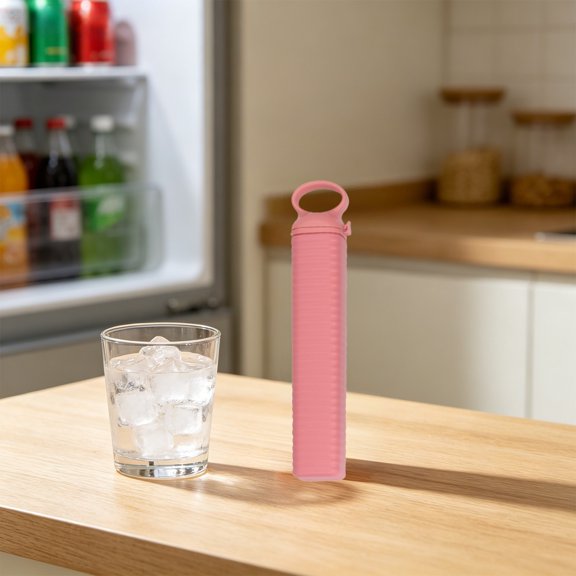 Kieccall Pull Out Ice Cube Tray Easy Release Freezer Mold Stackable Container for Home Bar Kitchen Cocktail Cold Drink Homemade Ice Making Daily Beverage Prep Gift