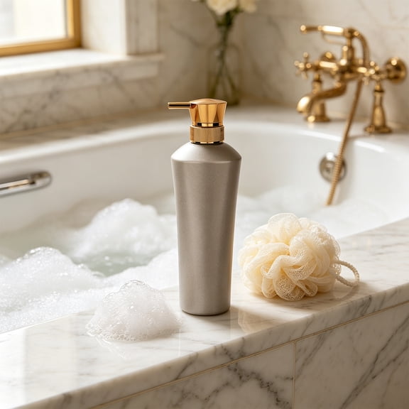 Kieccall Refillable Liquid Dispenser Bottle 16.9 fl oz Press Pump Vessel for Body Wash Shampoo Bathroom Household Storage Use Gift
