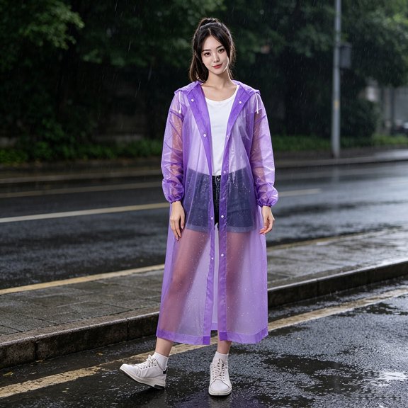 Kieccall Reusable Rain Coat Waterproof Lightweight Rainwear for Outdoor Travel Use Gift
