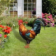 Kieccall Rooster Statue Garden Ornament Weather Resistant Chicken Sculpture for Outdoor Farm Lawn Yard Patio Garden Decor Yard Art