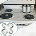thumbnail image 1 of Kieccall Round Stove Drip Pan Chrome Plated Iron Burner Cover for Kitchen Stove Protection, 1 of 7