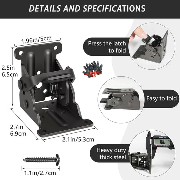Kieccall Self Locking Folding Hinge 90 180 Degree Table Extension Hidden Hinge Gift