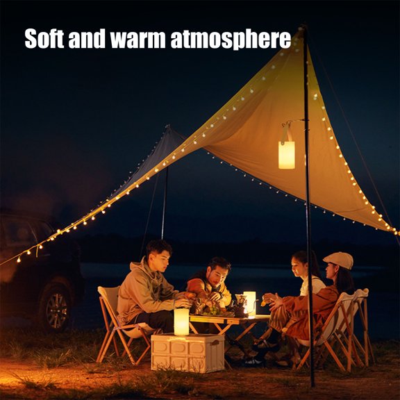 Kieccall Simple LED Camping Lantern Handheld Ambient Rechargeable Tent Table Lamp Gift