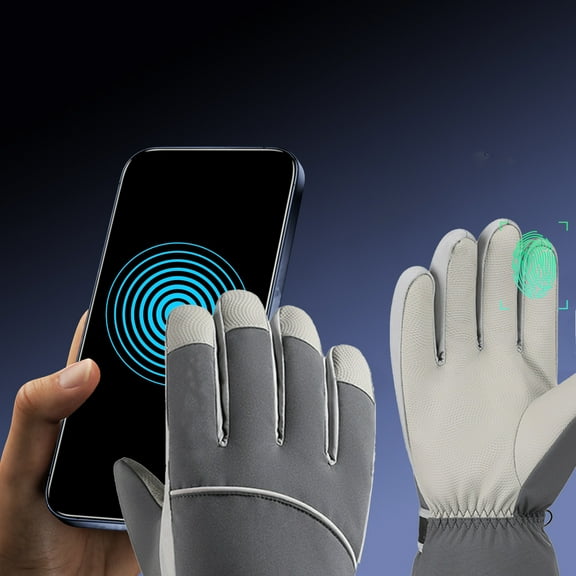 Kieccall Ski Gloves Winter Outdoor Cycling Nonslip Plus Velvet Thick Windproof Warm Gloves No Water No Need To Take Off The Gloves For Using Mobile Phones