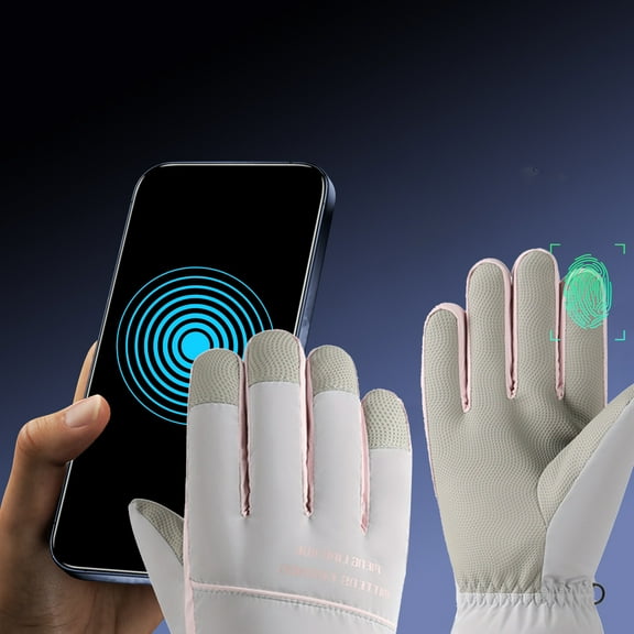 Kieccall Ski Gloves Winter Outdoor Cycling Nonslip Plus Velvet Thick Windproof Warm Gloves No Water No Need To Take Off The Gloves For Using Mobile Phones