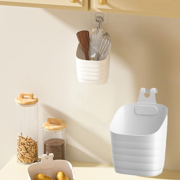 Kieccall Small Wall Mounted Storage Basket Hanging Organizer for Bathroom Kitchen Gift