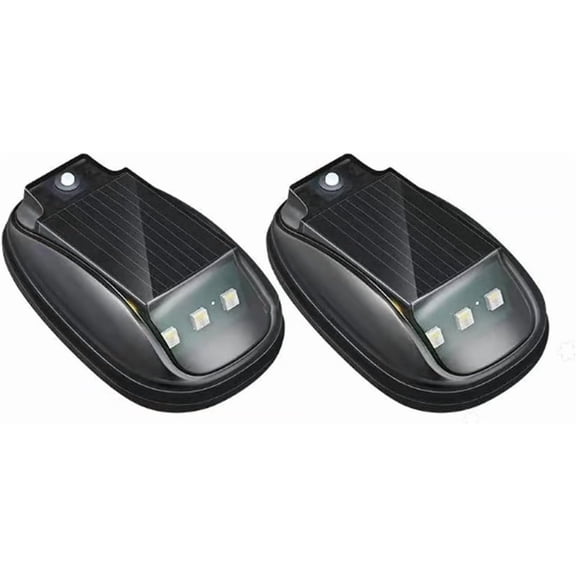 Kieccall Solar Car LED Strobe Light 5 Flashing Lights with Remote Warning Safety Lamp Auto Emergency Decoration