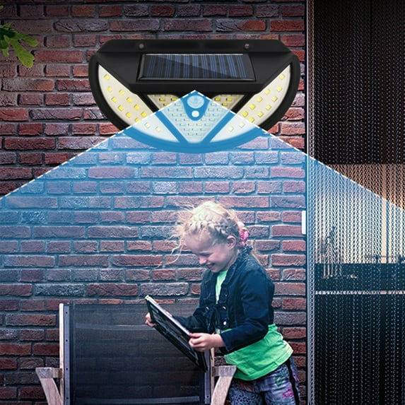 Kieccall Solar Wall Light 5-sided Light-emitting Outdoor Watertight Induction Garden Light LED Home Solar Wall Light