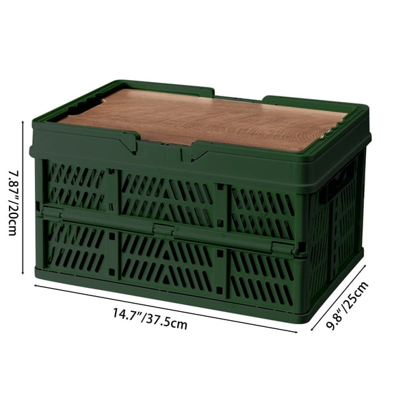 Kieccall Stackable Foldable Camping Storage Bin With Detachable Small Tabletop Portable Organizer Gift