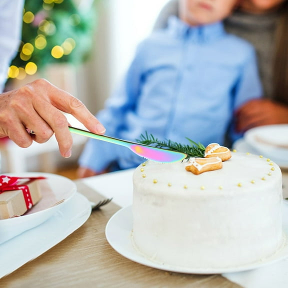 Kieccall Stainless Steel Leaf Design Knives Creative Fruit Cake Knives for Home Kitchen Use