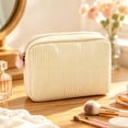 thumbnail image 1 of Kieccall Striped Travel Cosmetic Bag Soft Portable Toiletry Organizer Bag For Daily Outdoor Storage Gift, 1 of 6