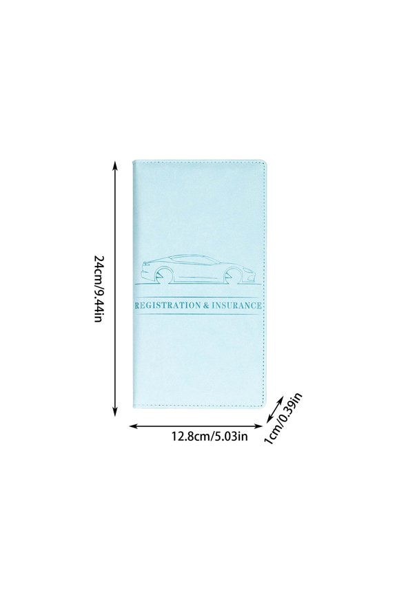 Synthetic Leather Car Registration Insurance Card Holder Wallet ID Driver License Business Card Storage Pouch for Vehicle Document Organization Gift