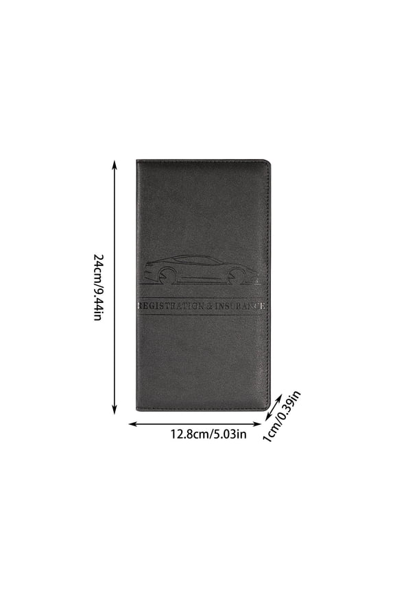 Synthetic Leather Car Registration Insurance Card Holder Wallet ID Driver License Business Card Storage Pouch for Vehicle Document Organization Gift